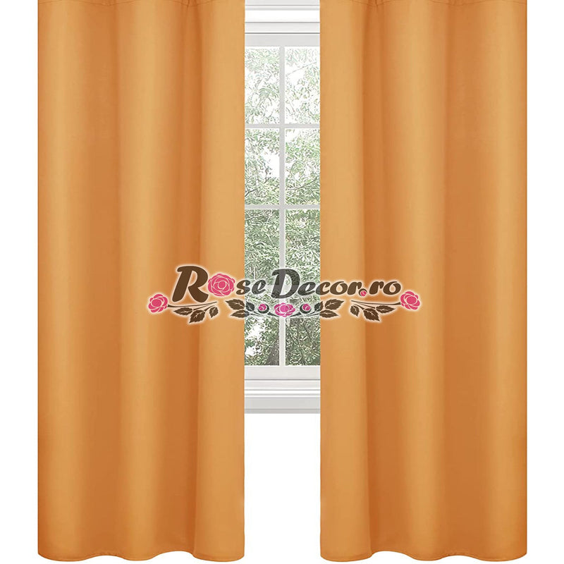 Draperie Blackout Uni Mat Portocaliu
