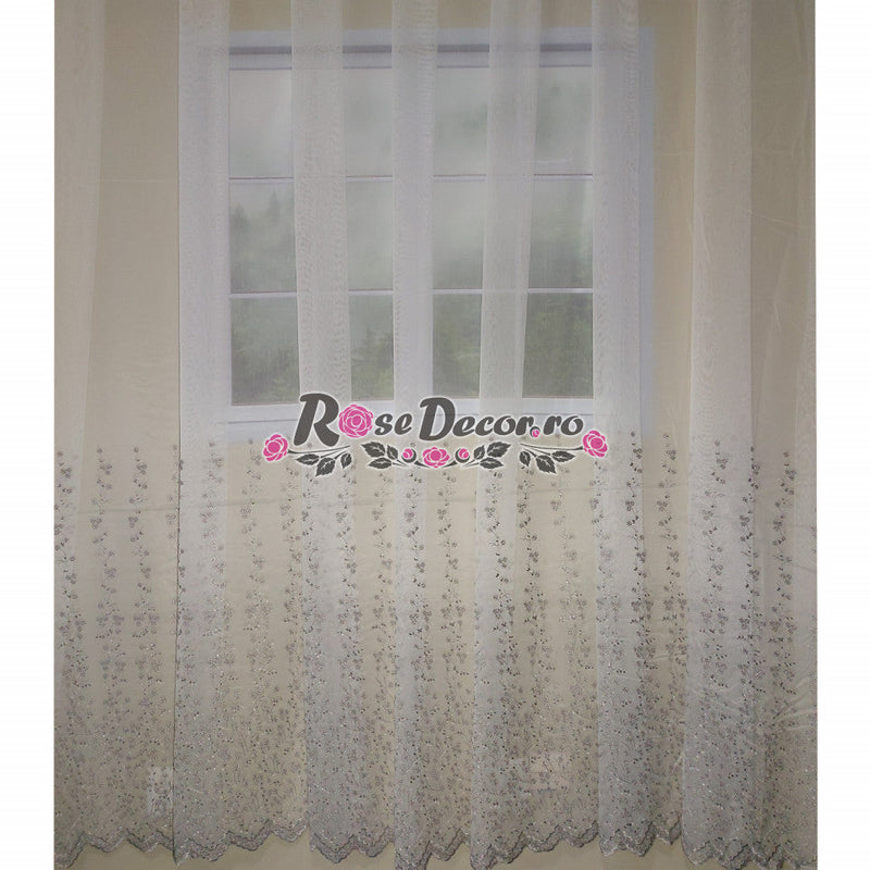 Perdea Broderie TUL DELUXE 04 (GRI)