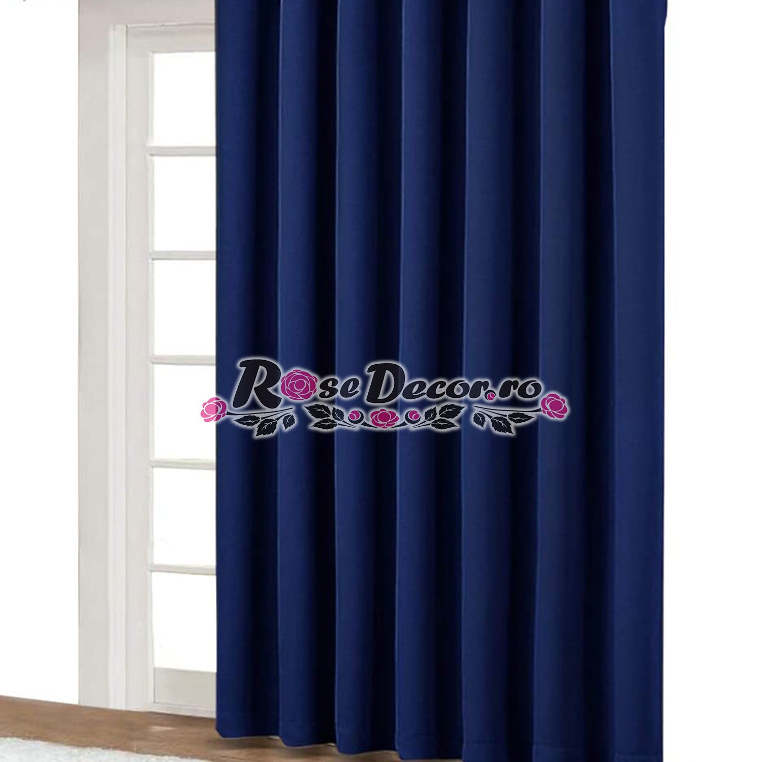 Draperie Blackout Uni Mat Albastru