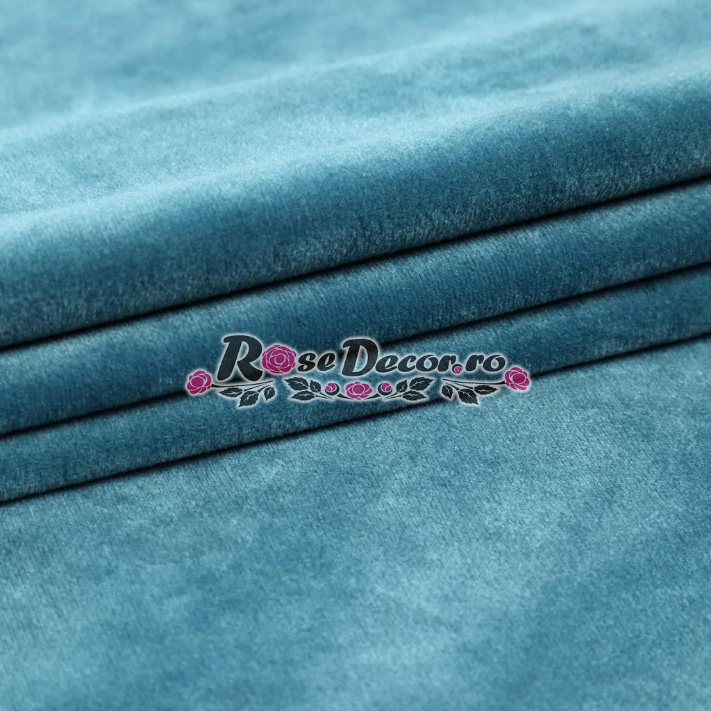 Draperie Catifea Uni Albastru - Turcoaz