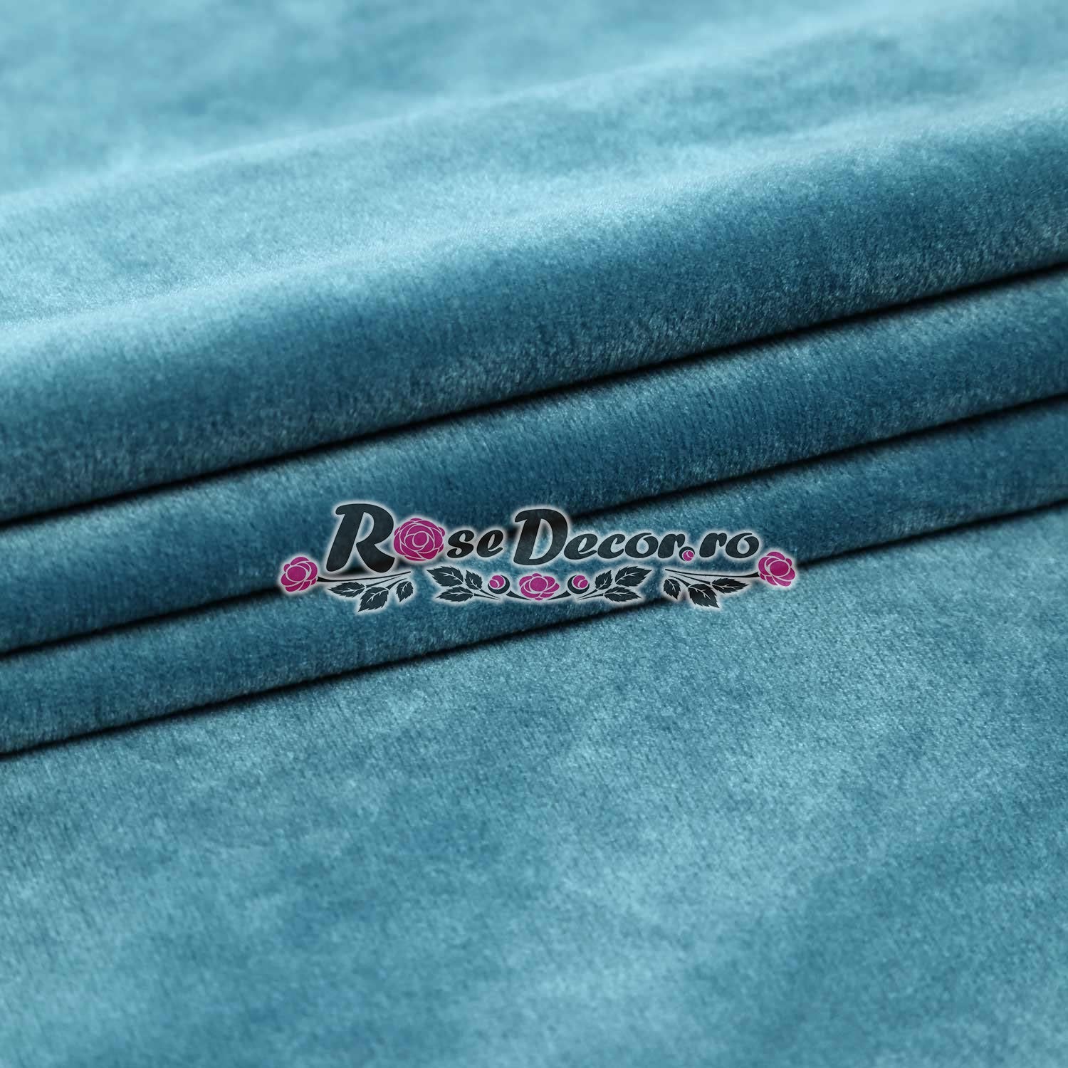 Draperie Catifea Uni Albastru - Turcoaz