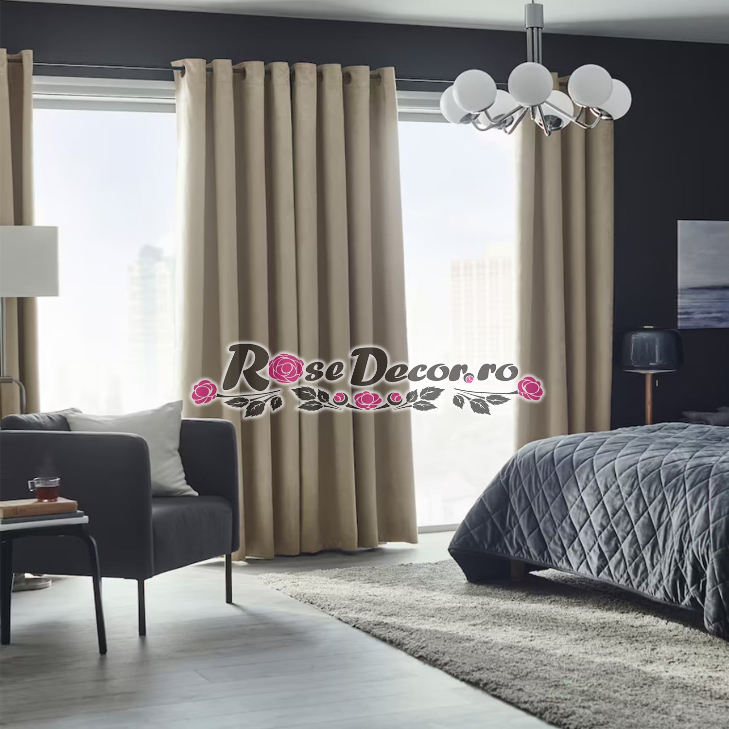 Draperie Blackout Uni Mat Crem