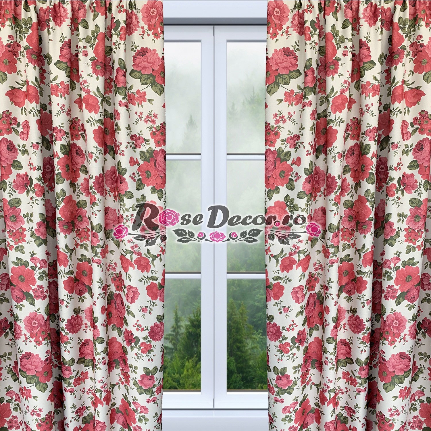 Draperie Blackout Print Rose #03