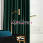 Draperie Blackout Uni Mat Verde-Inchis