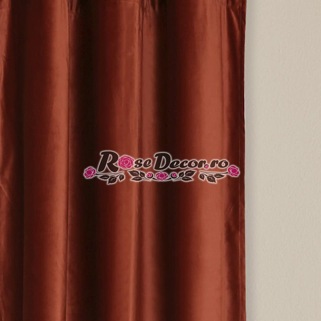Draperie Catifea Uni Caramiziu
