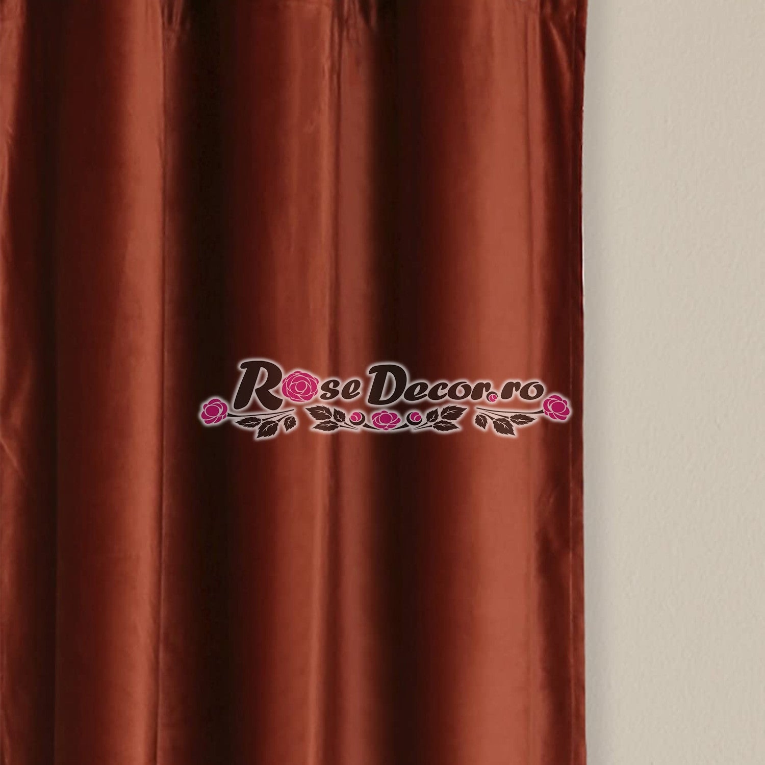 Draperie Catifea Uni Caramiziu