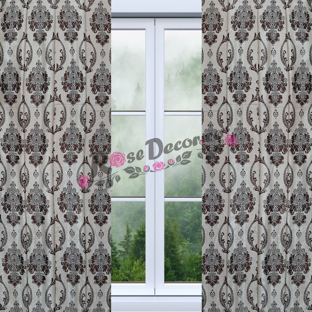 Draperie Blackout Barok, Crem-Maro
