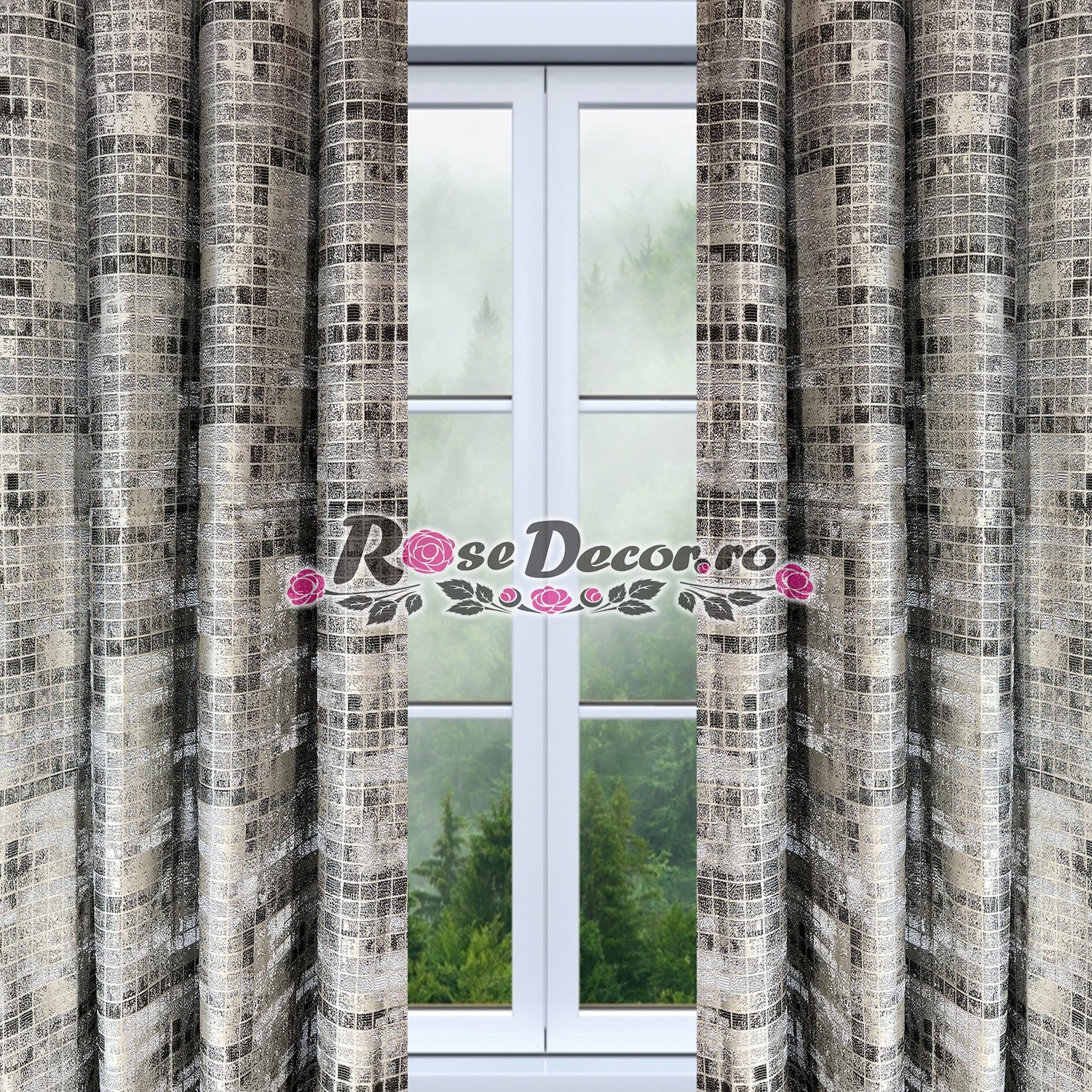 Draperie Mozaic Gri