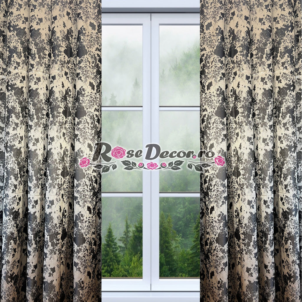 Draperie Oriental Gri Inchis - Argintiu