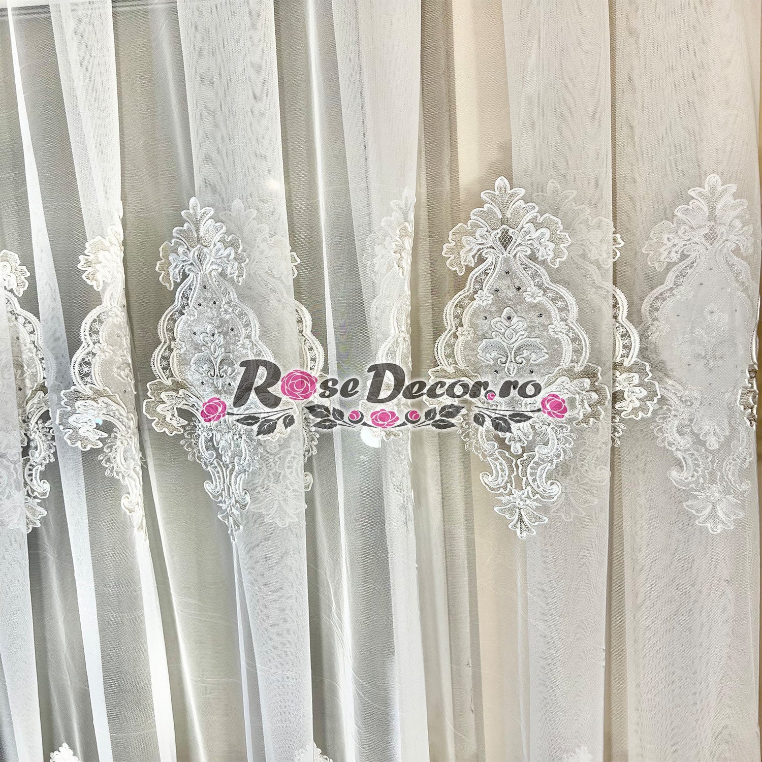 Perdea Eliza Broderie Ivoire