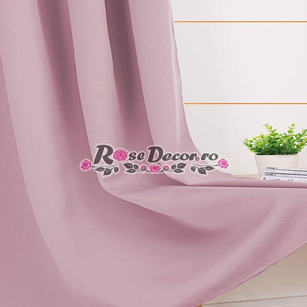 Draperie Blackout Uni Mat Roz