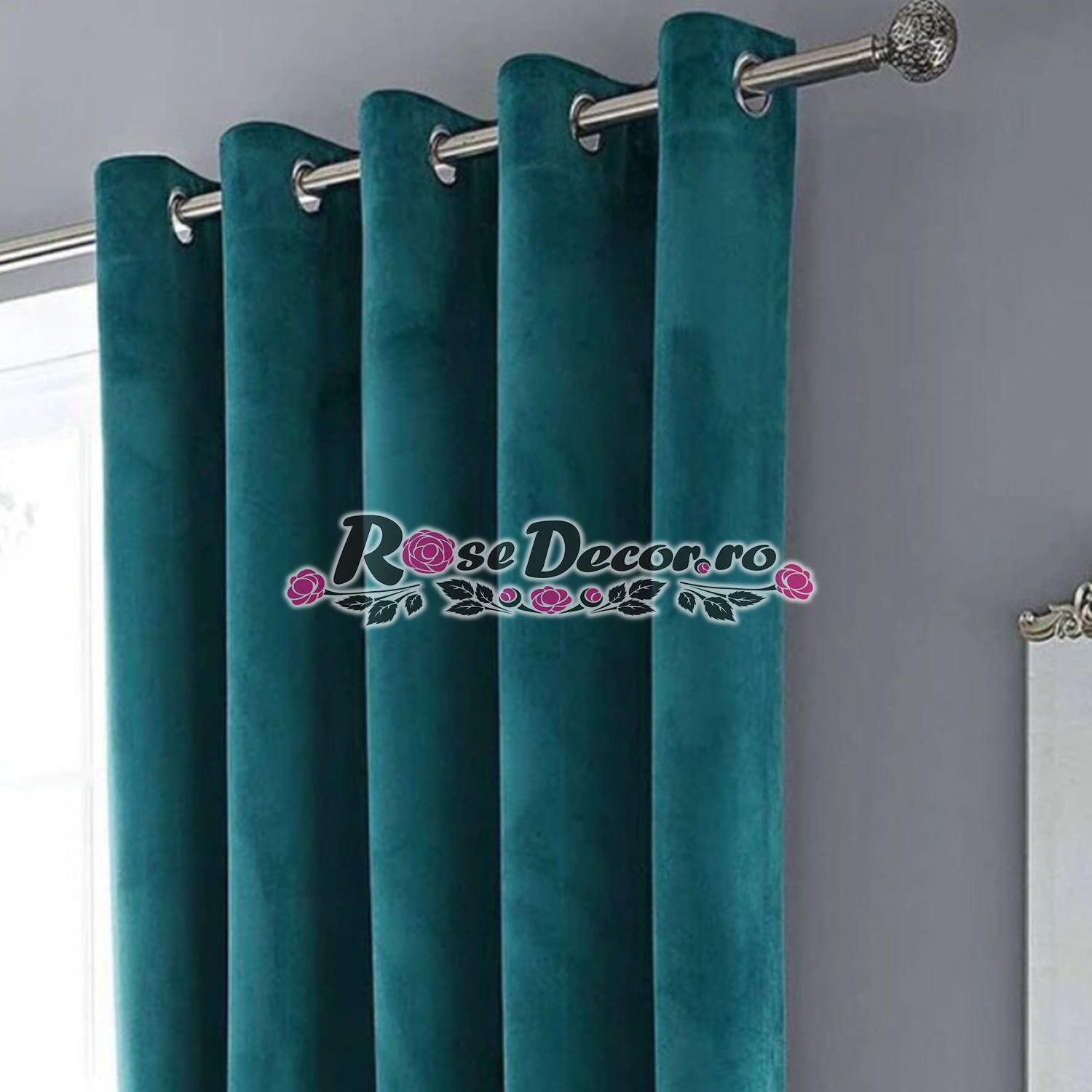 Draperie Catifea Uni Dubai Turcoaz