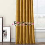Draperie Catifea Uni Galben - Mustar