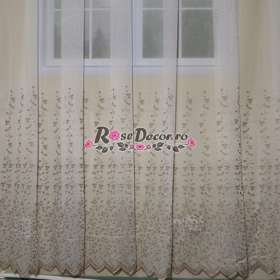 Perdea Broderie TUL DELUXE 01 (BEJ)