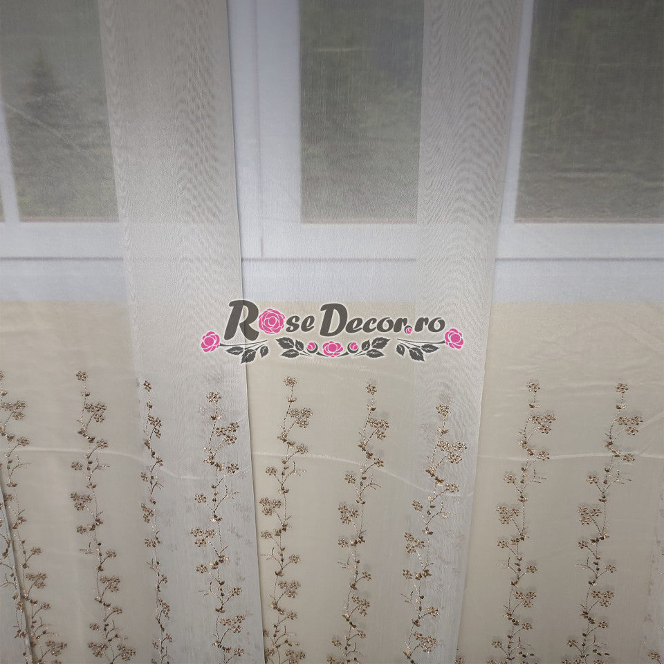 Perdea Broderie TUL DELUXE 01 (BEJ)