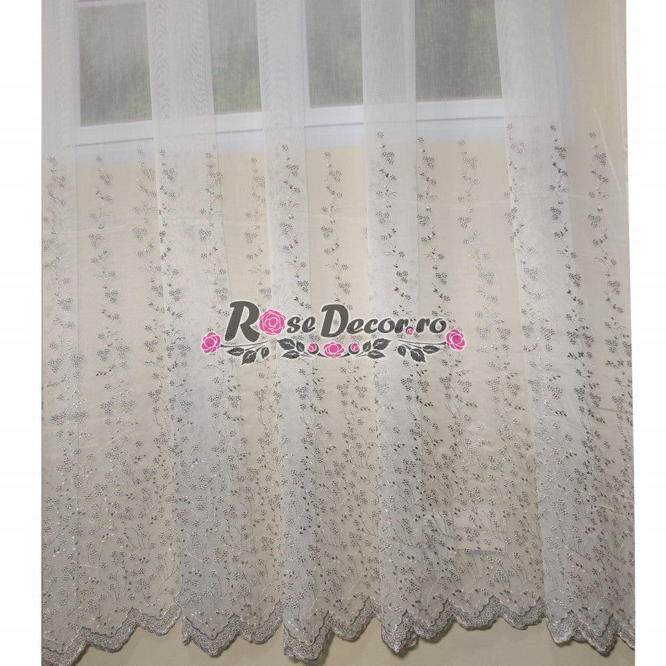 Perdea Broderie TUL DELUXE 04 (GRI)
